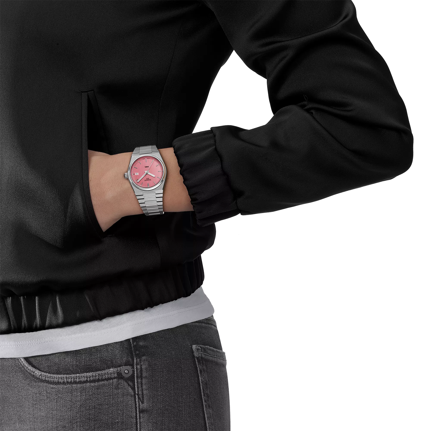 PRX 35mm Quartz Pink Dial  Bracelet Watch