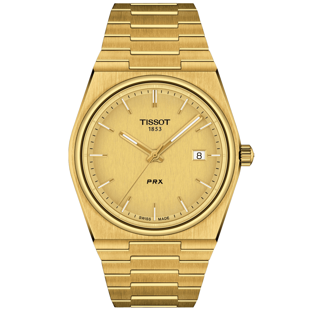 Tissot PRX 40mm Yellow Gold PVD Quartz Bracelet Watch - Berry's Jewellers