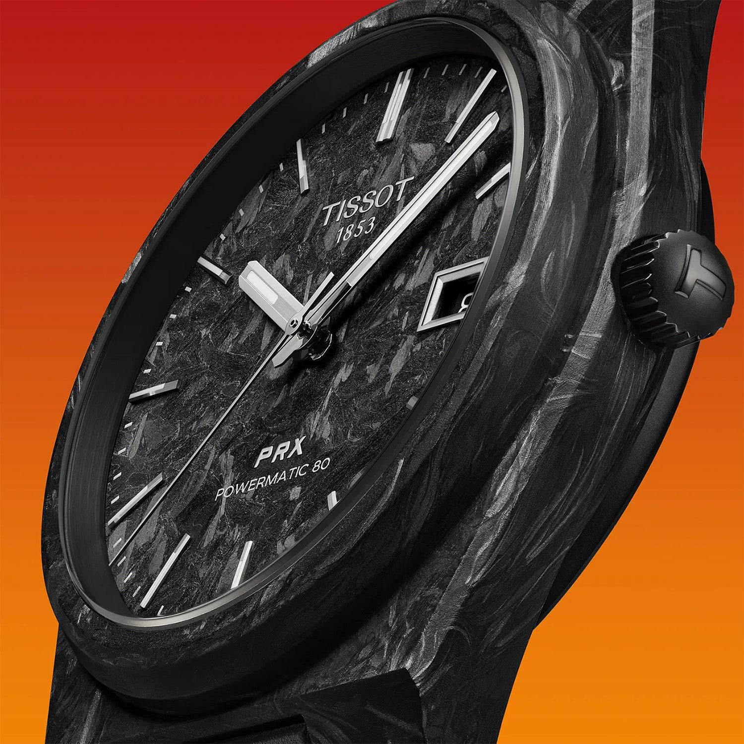 Tissot PRX Powermatic 80 40mm Black Dial Automatic Strap Watch - Berry's Jewellers