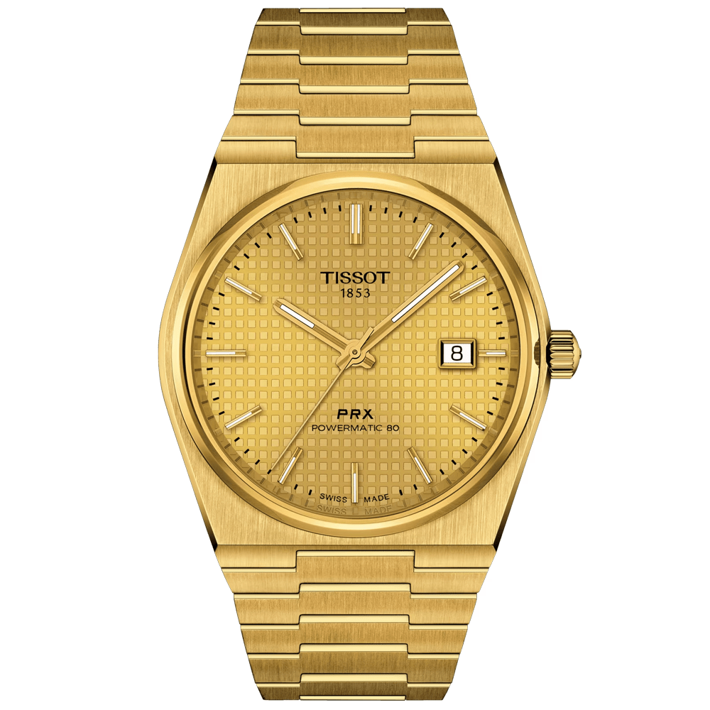 Tissot PRX Powermatic 80 40mm Yellow Gold PVD Automatic Bracelet Watch - Berry's Jewellers