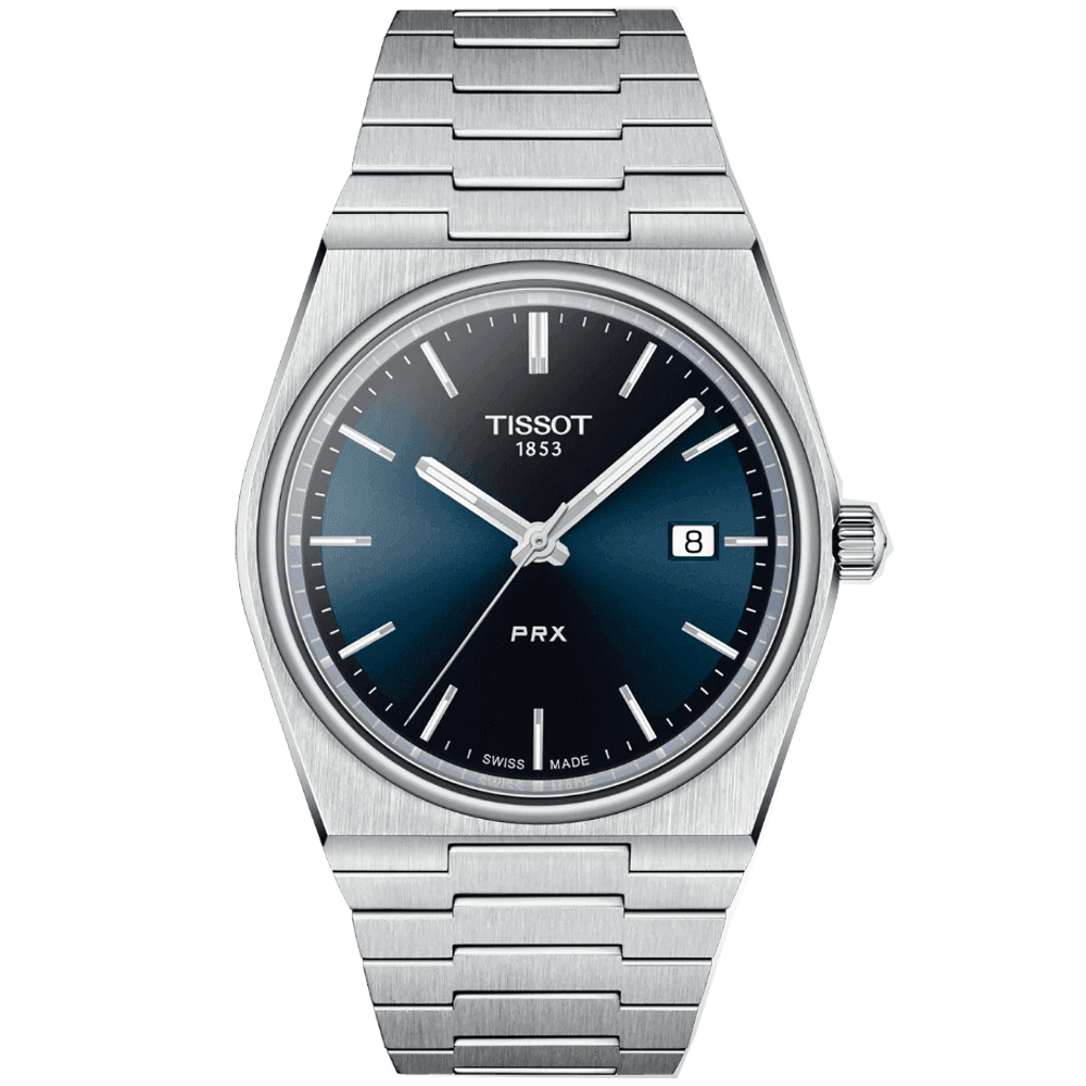 Tissot PRX Steel 40mm Blue Dial Quartz Bracelet Watch - Berry's Jewellers