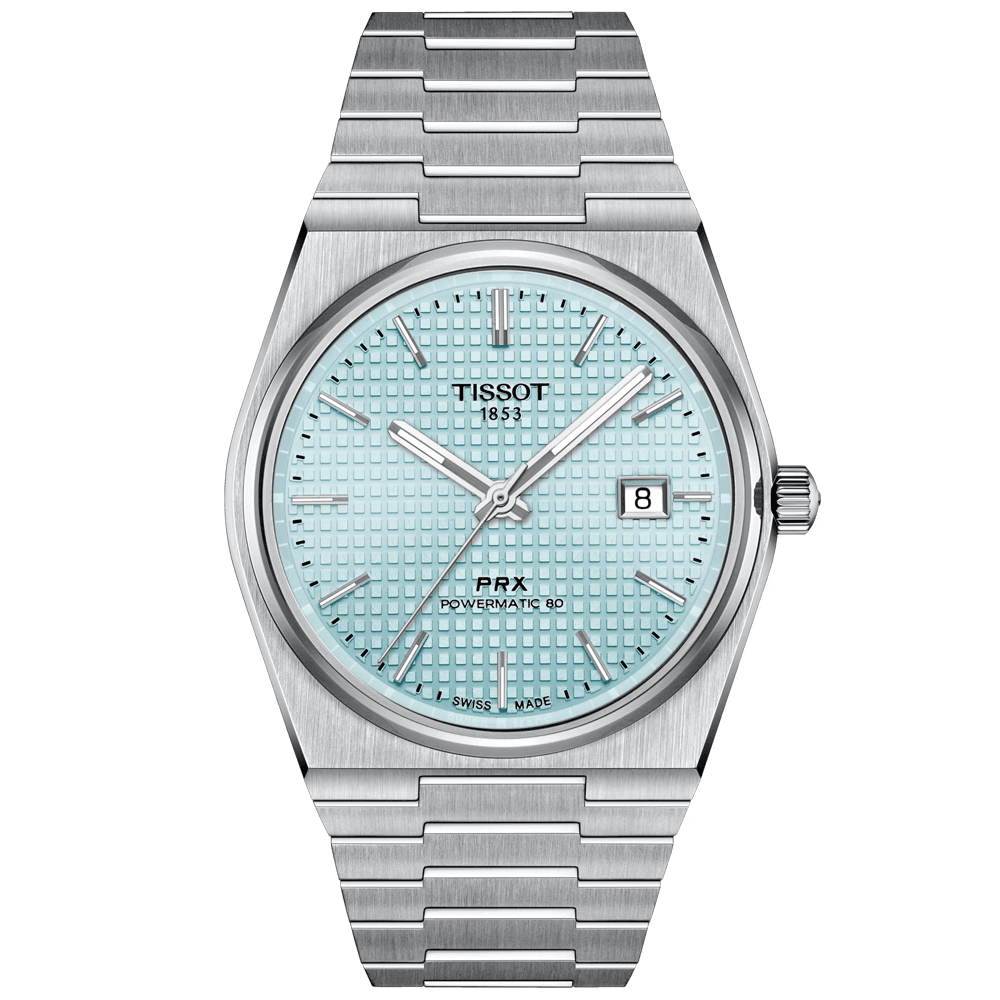 Tissot PRX Steel 40mm Ice Blue Dial Automatic Men's Bracelet Watch - Berry's Jewellers