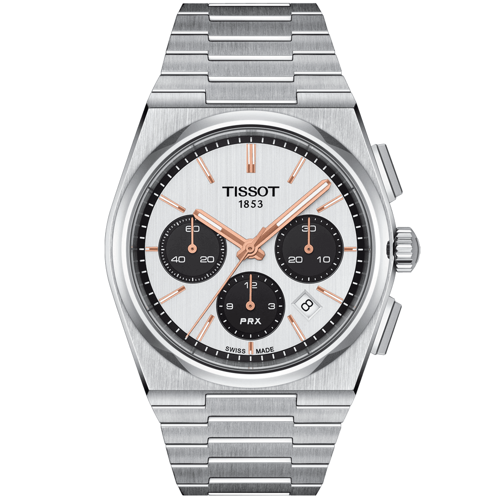 Tissot PRX Steel 42mm Automatic Chronograph Silver Dial Men's Watch - Berry's Jewellers