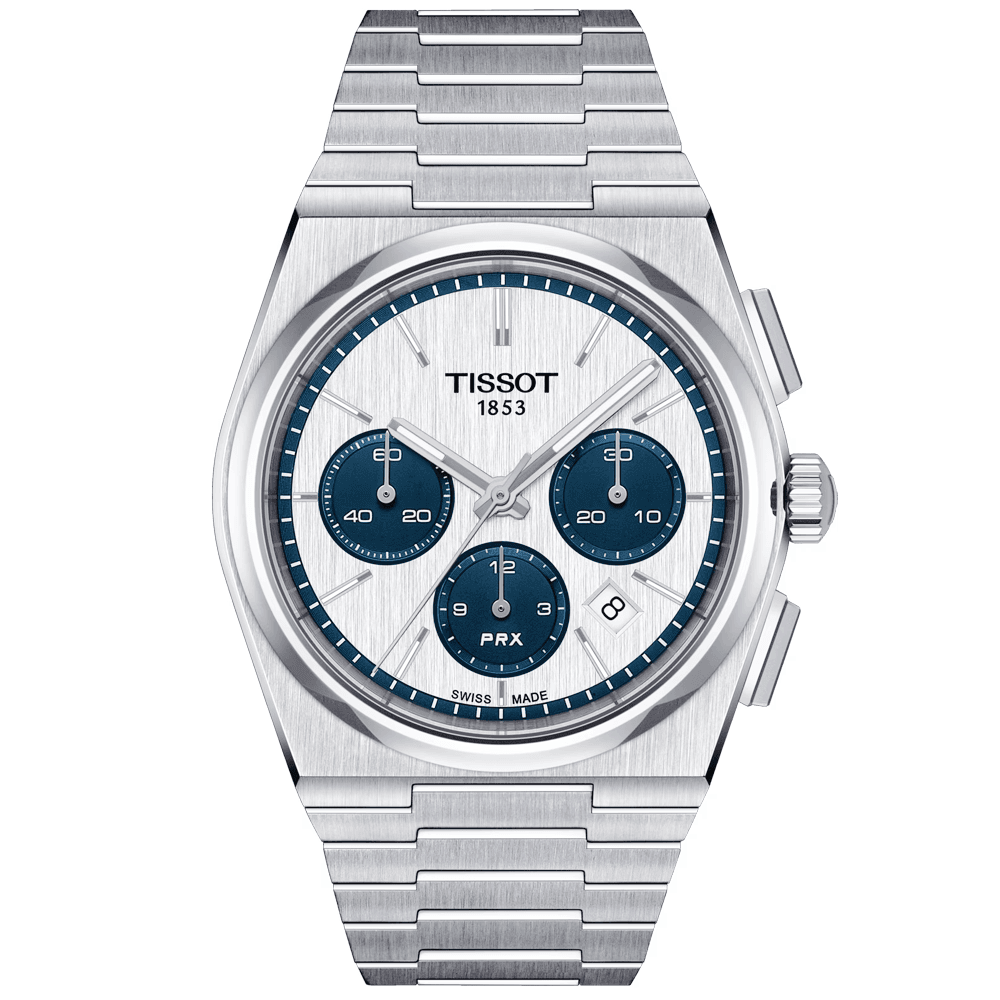 Tissot PRX Steel 42mm Automatic Chronograph Silver Dial Men's Watch - Berry's Jewellers