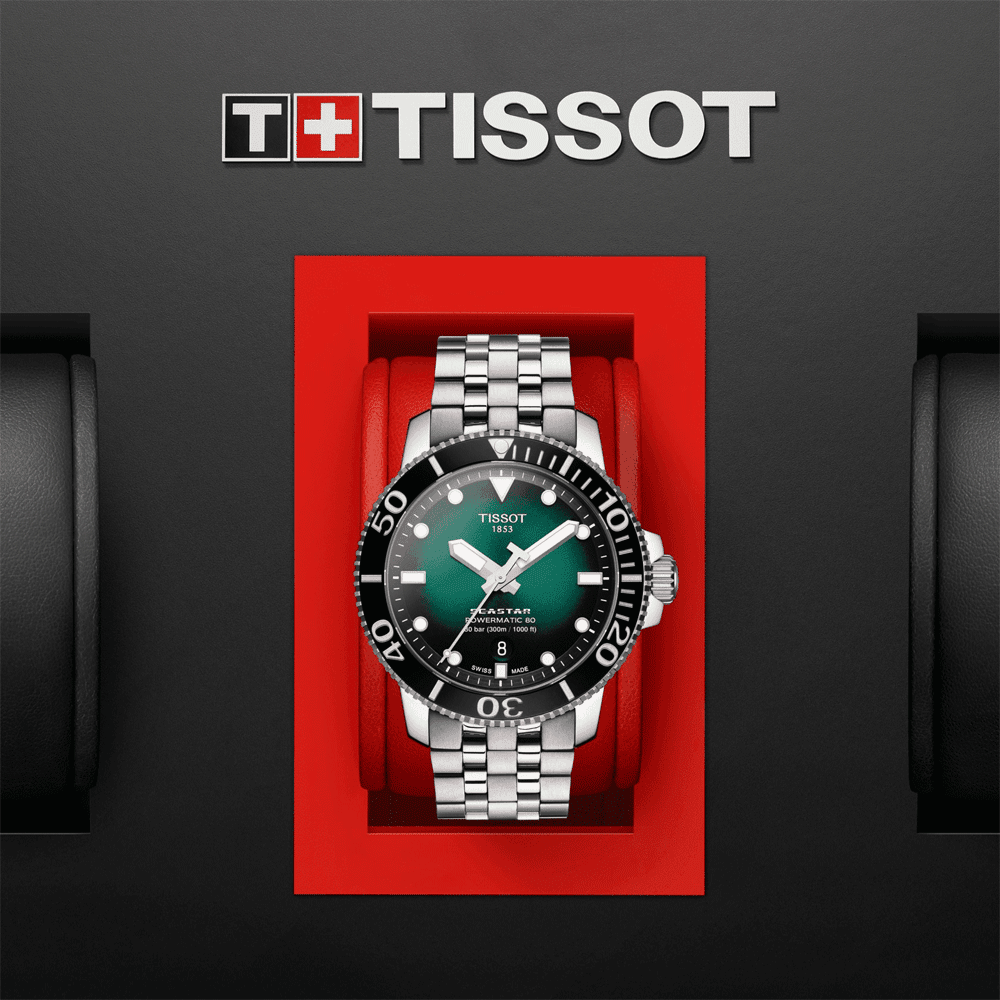 Tissot Seastar 1000 Powermatic 80 43mm Steel Automatic Bracelet Watch - Berry's Jewellers