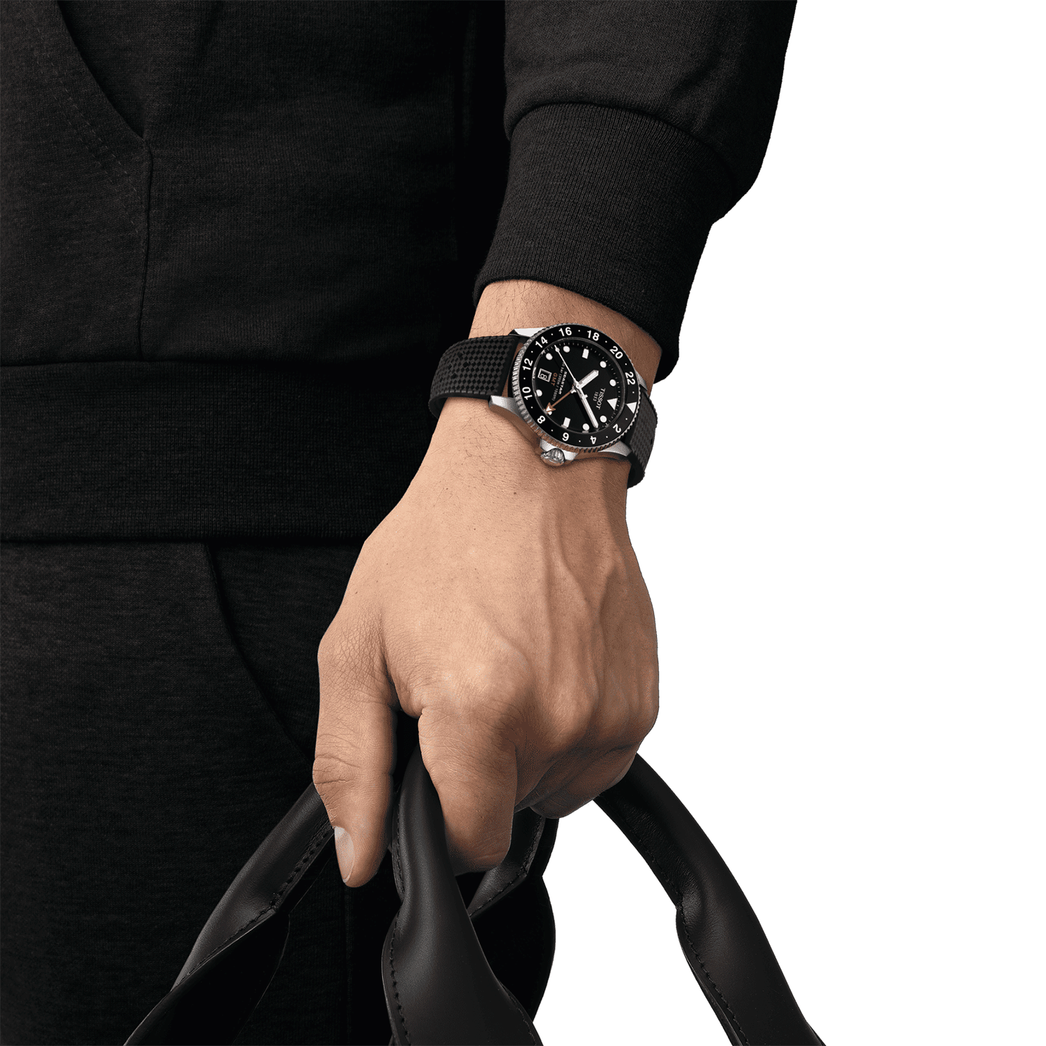 Tissot Seastar 1000 Quartz GMT 40mm Black Dial Steel Strap Watch - Berry's Jewellers