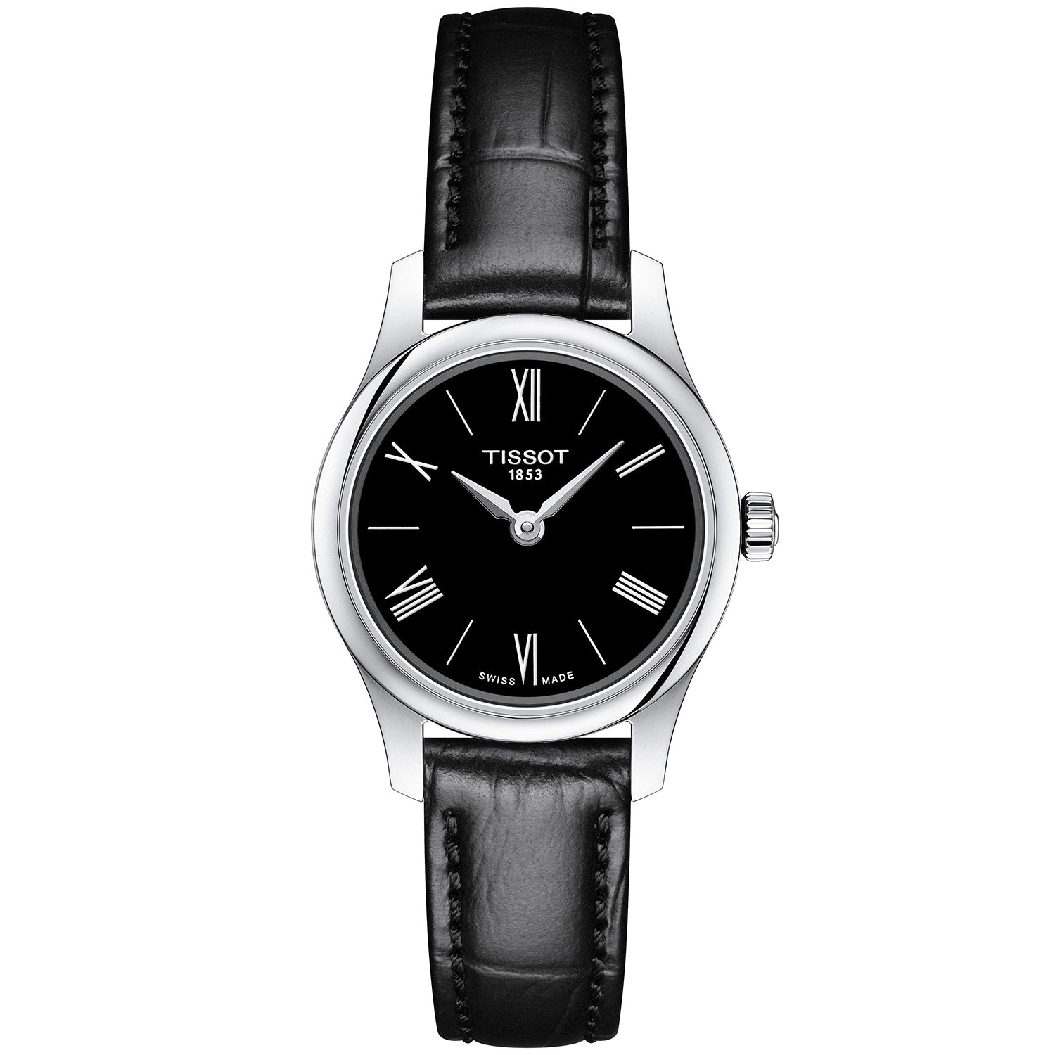 Tradition 5.5 Lady 25mm Black Dial  Quartz Strap Watch