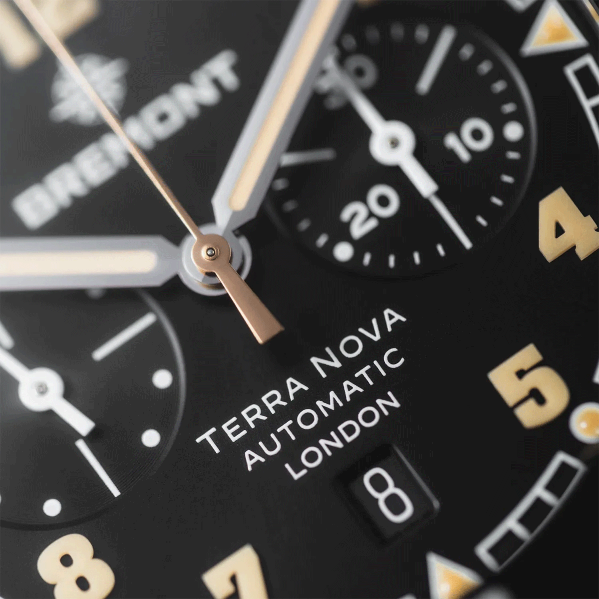 Terra Nova 42mm Black Dial Chronograph Automatic Strap Watch