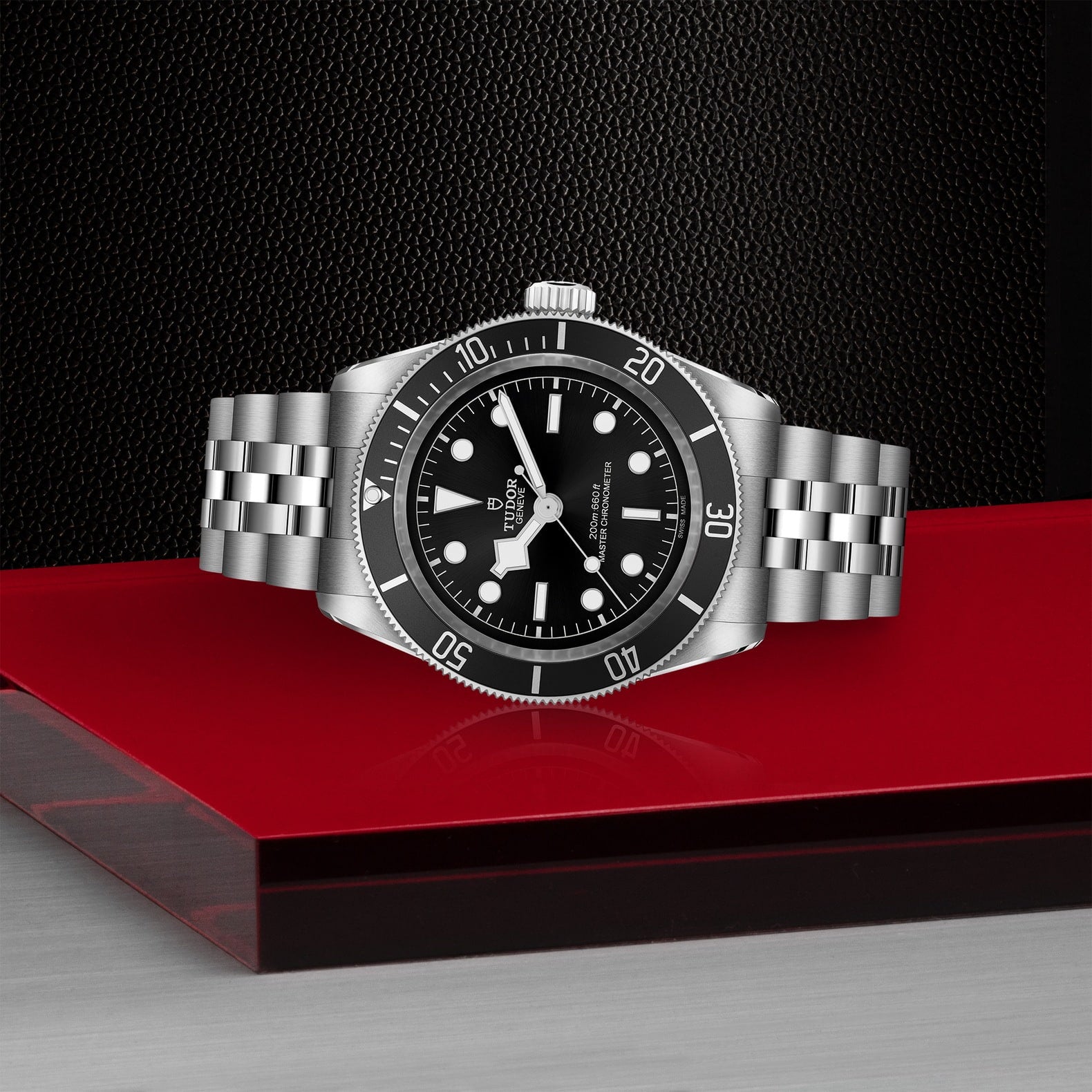 TUDOR Black Bay 41mm Black Dial & Bezel Men's Five-Link Bracelet Watch - Berry's Jewellers