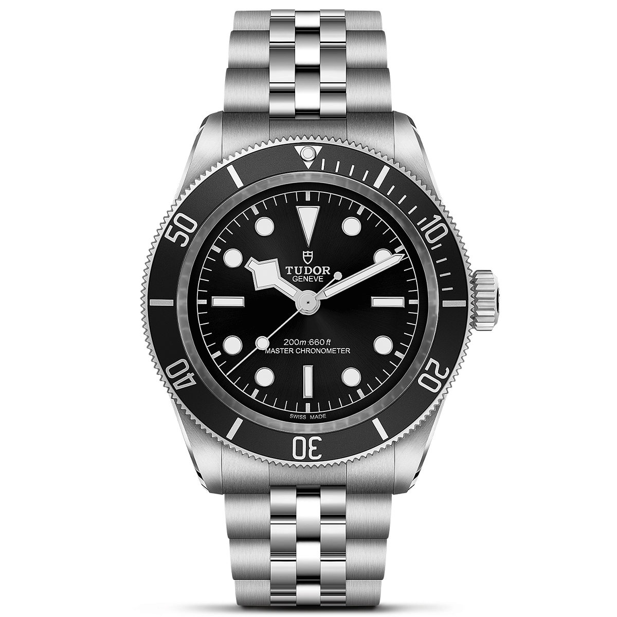 TUDOR Black Bay 41mm Black Dial & Bezel Men's Five-Link Bracelet Watch - Berry's Jewellers