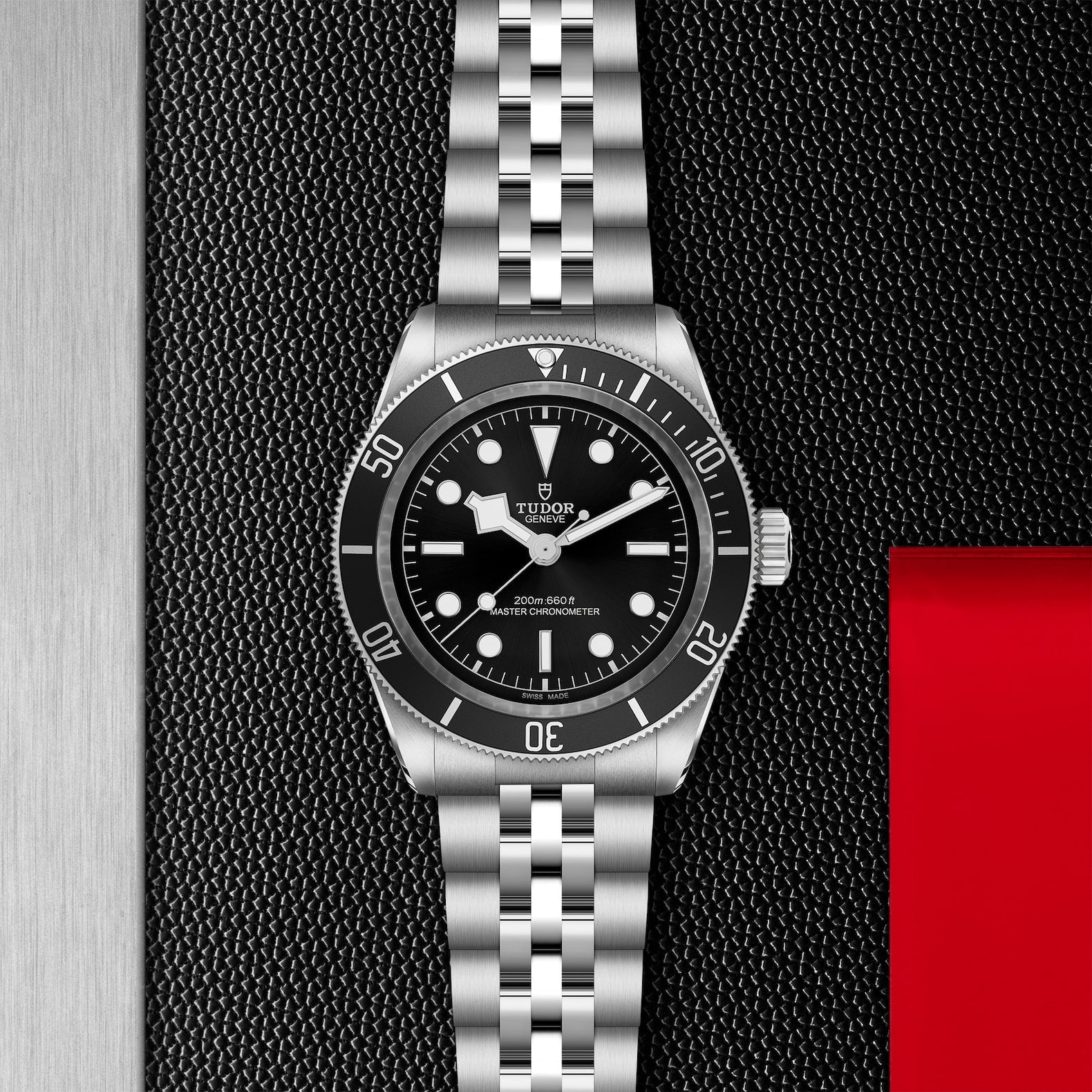 TUDOR Black Bay 41mm Black Dial & Bezel Men's Five-Link Bracelet Watch - Berry's Jewellers