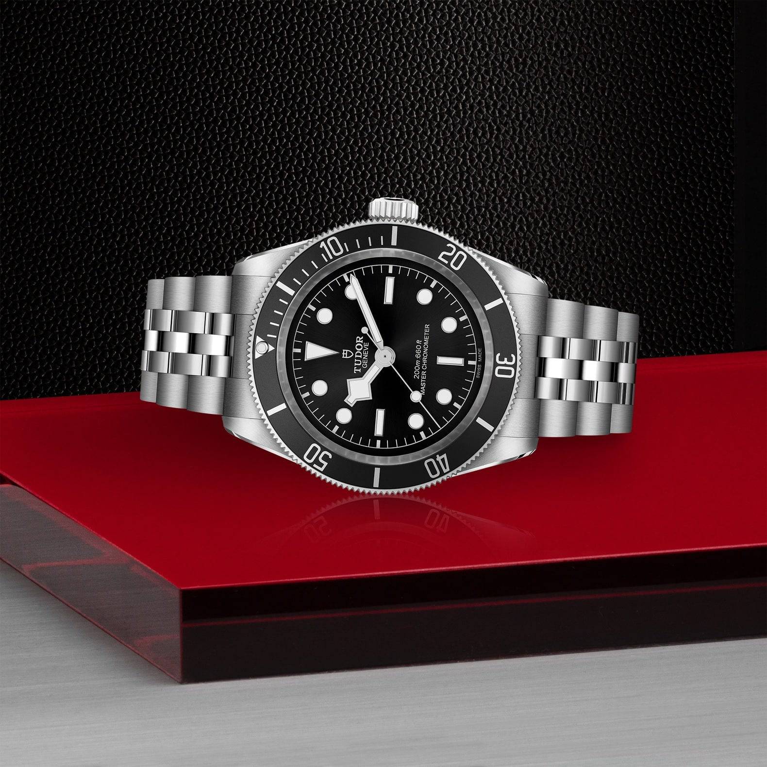 TUDOR Black Bay 41mm Monochrome Black Dial & Bezel Five-Link Bracelet Watch - Berry's Jewellers