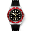 TUDOR Black Bay 41mm Black Dial & Red Bezel Men's Rubber Strap Watch - Berry's Jewellers