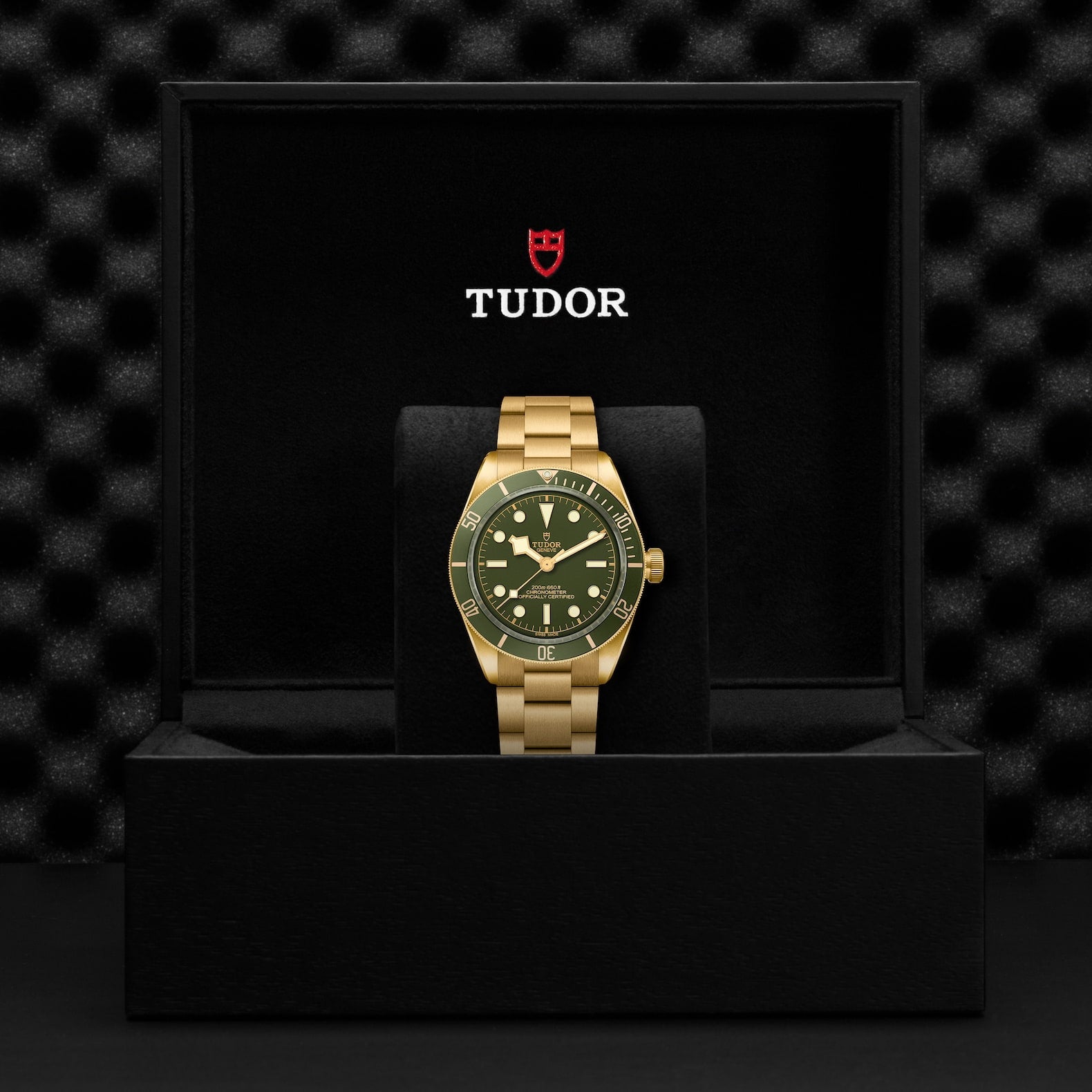 TUDOR Black Bay 58 18K 39mm 18ct Yellow Gold Green Dial Bracelet Watch - Berry's Jewellers