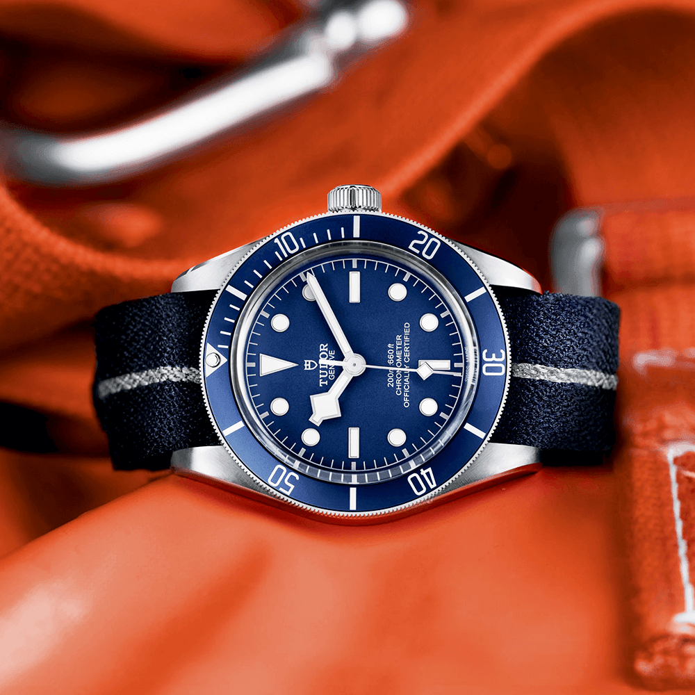 TUDOR Black Bay 58 39mm Navy Blue Dial & Bezel Automatic Fabric Strap Watch - Berry's Jewellers