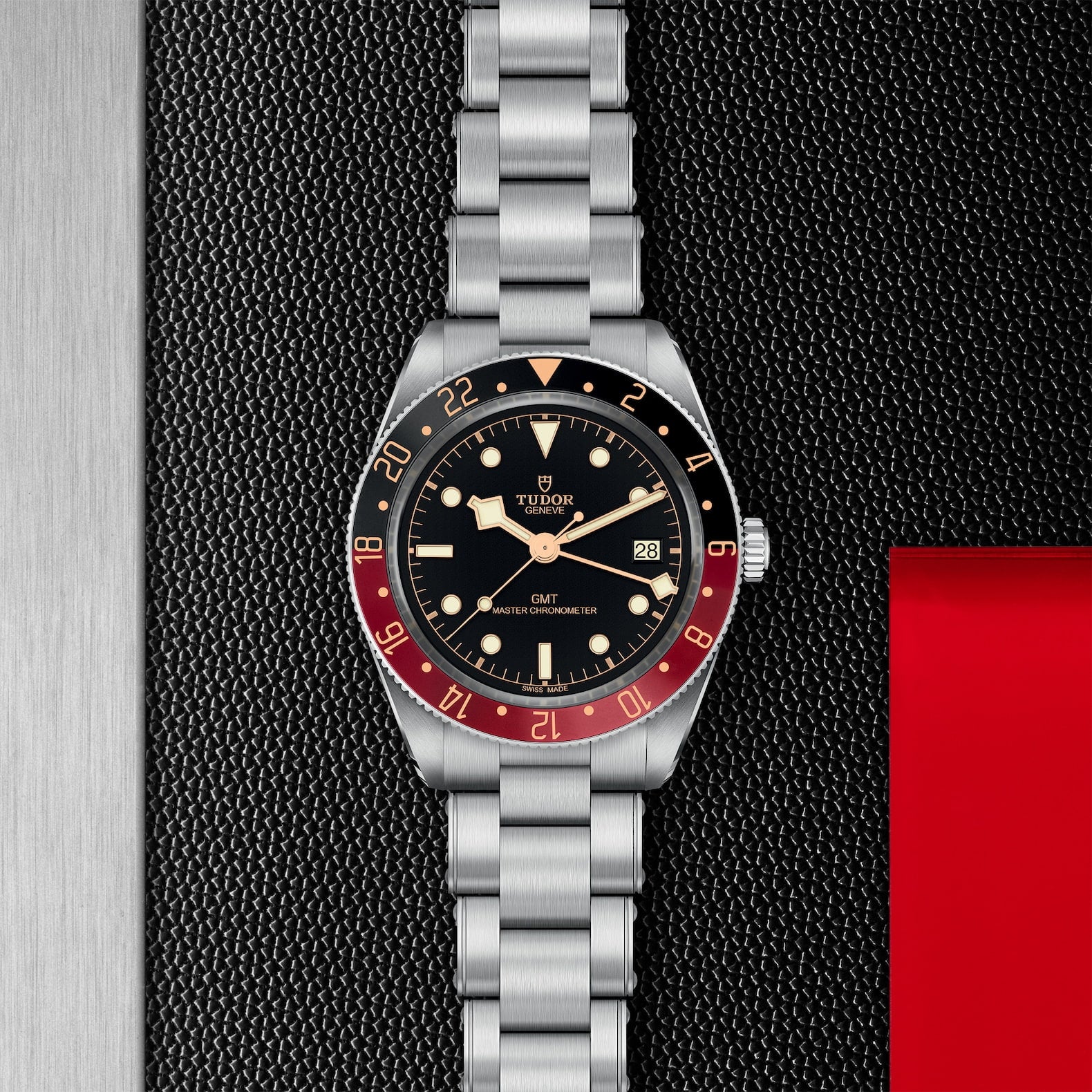 TUDOR Black Bay 58 GMT 39mm Black/Red Bezel Automatic Bracelet Watch - Berry's Jewellers