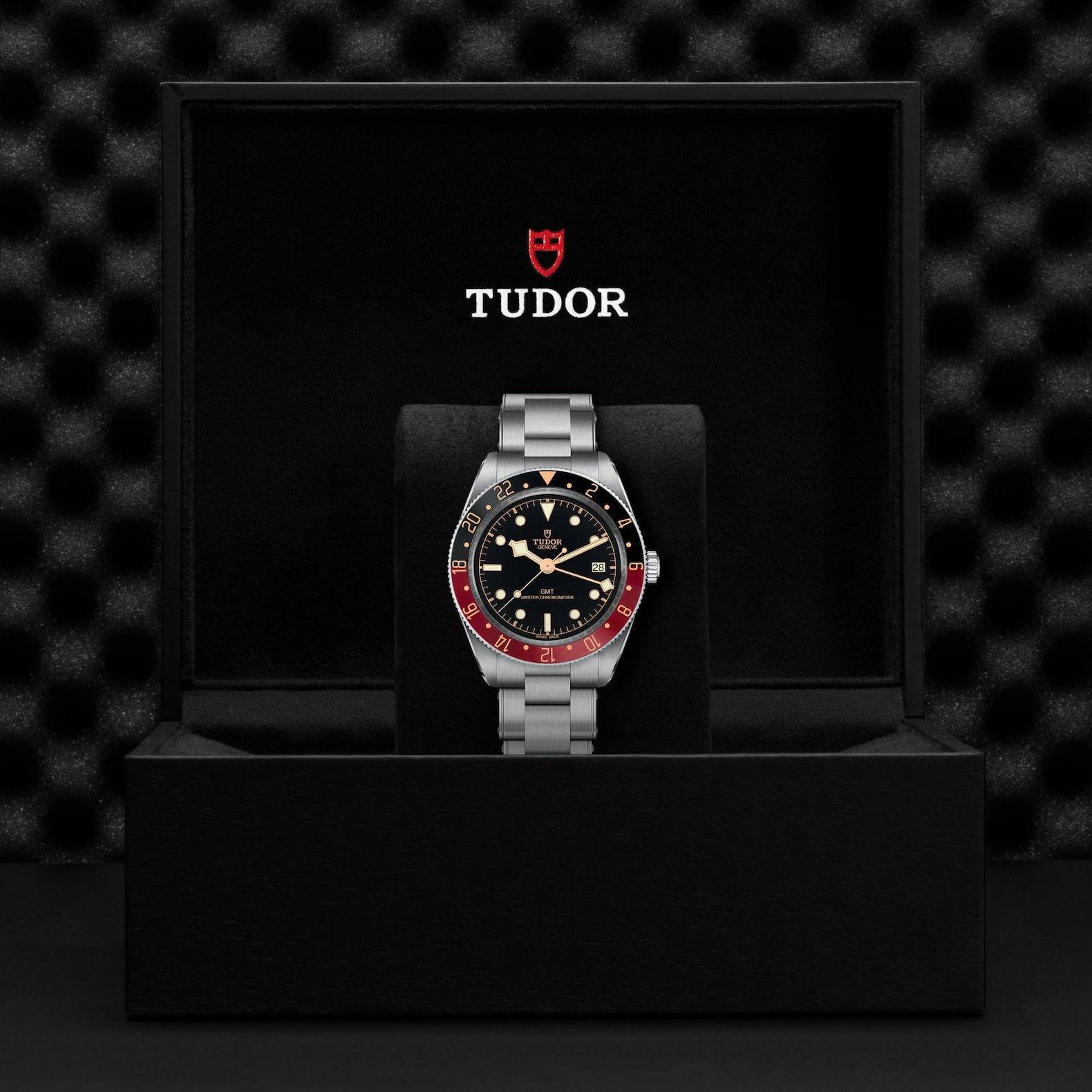 TUDOR Black Bay 58 GMT 39mm Black/Red Bezel Automatic Bracelet Watch - Berry's Jewellers