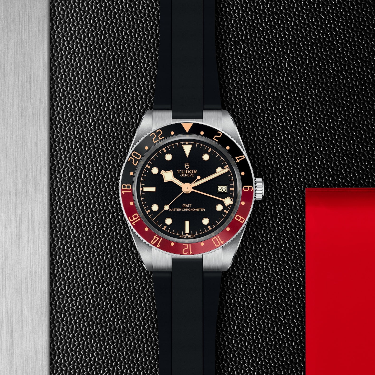 TUDOR Black Bay 58 GMT 39mm Black/Red Bezel Automatic Strap Watch - Berry's Jewellers