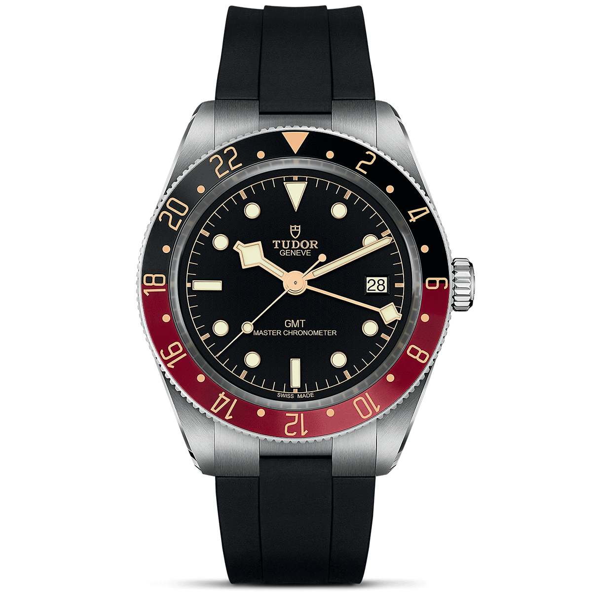 TUDOR Black Bay 58 GMT 39mm Black/Red Bezel Automatic Strap Watch - Berry's Jewellers