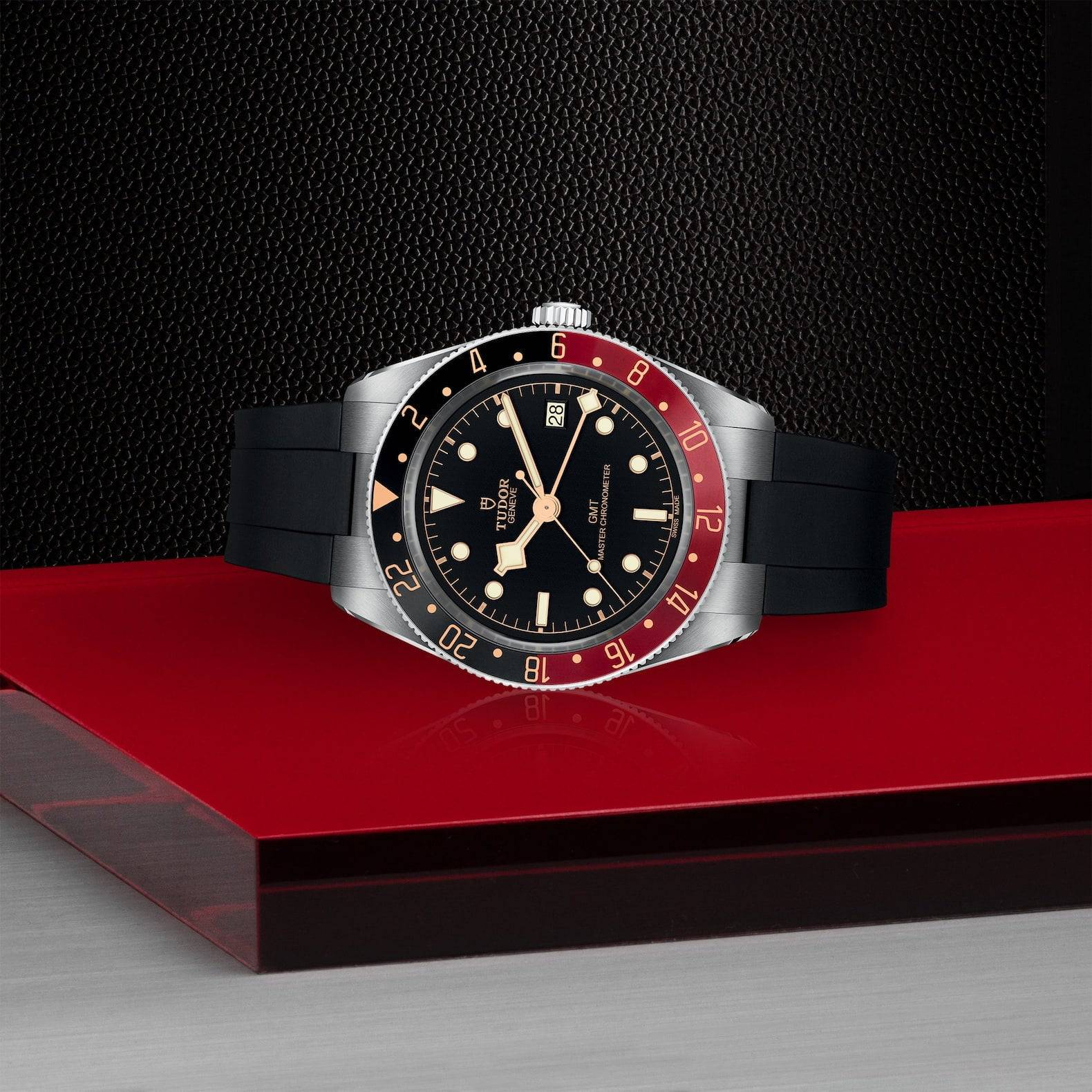 TUDOR Black Bay 58 GMT 39mm Black/Red Bezel Automatic Strap Watch - Berry's Jewellers