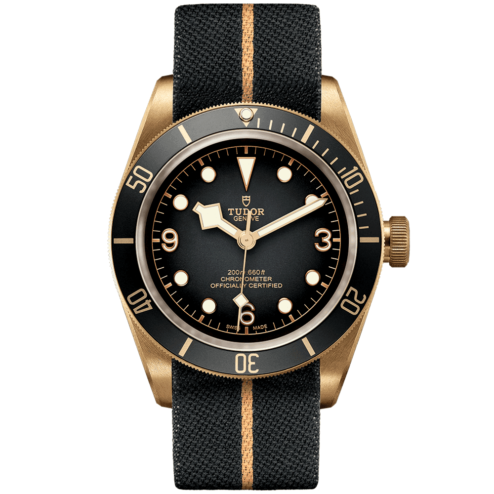 TUDOR Black Bay Bronze 43mm Slate Grey Dial Men's Automatic Fabric Strap Watch - Berry's Jewellers