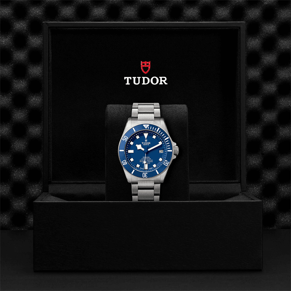 TUDOR Pelagos 42mm Blue Dial & Ceramic Bezel Men's Titanium Automatic Watch - Berry's Jewellers