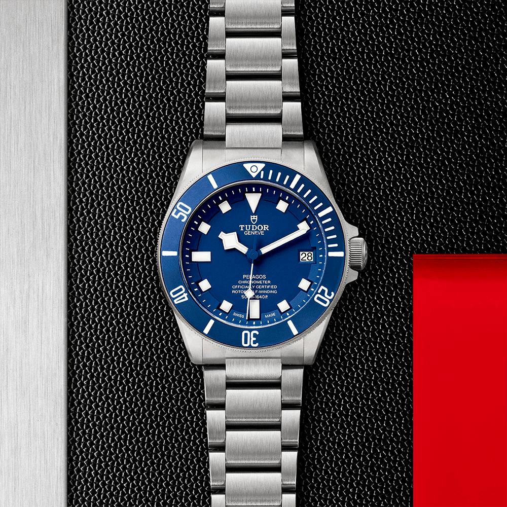 TUDOR Pelagos 42mm Blue Dial & Ceramic Bezel Men's Titanium Automatic Watch - Berry's Jewellers