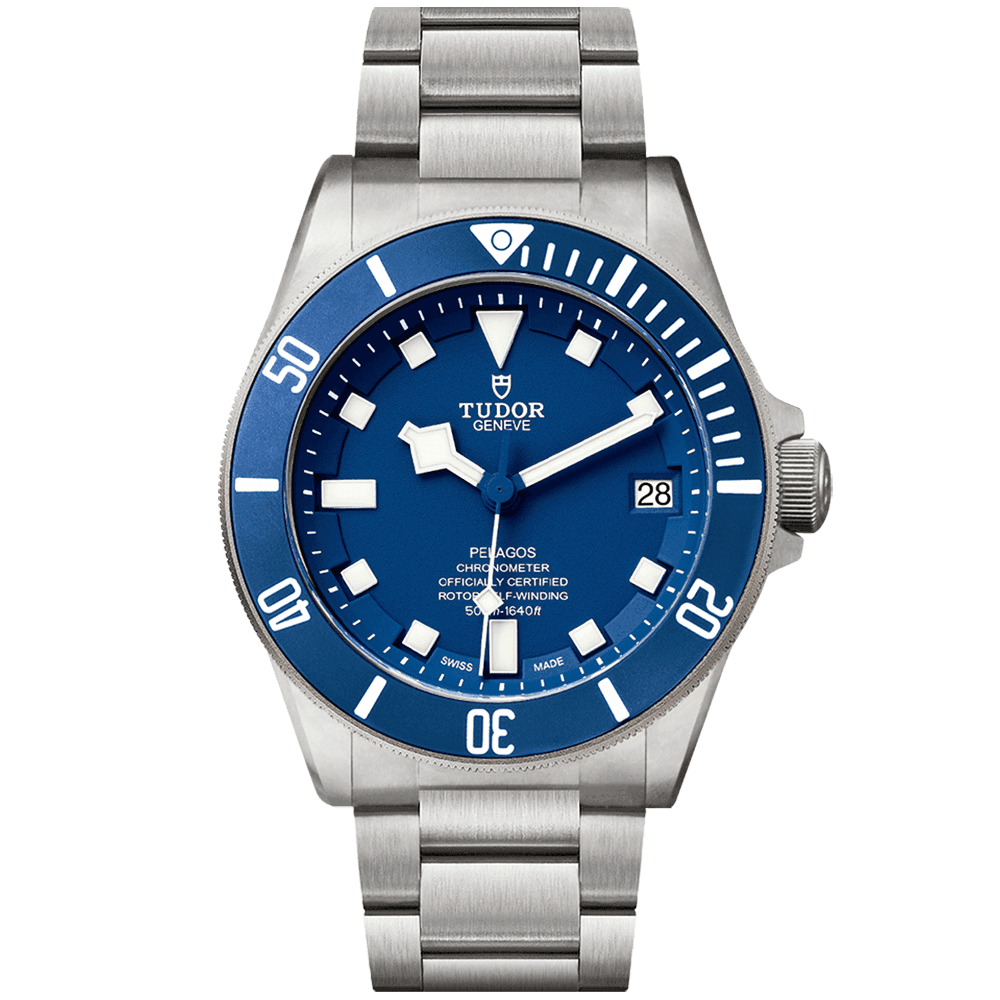 TUDOR Pelagos 42mm Blue Dial & Ceramic Bezel Men's Titanium Automatic Watch - Berry's Jewellers