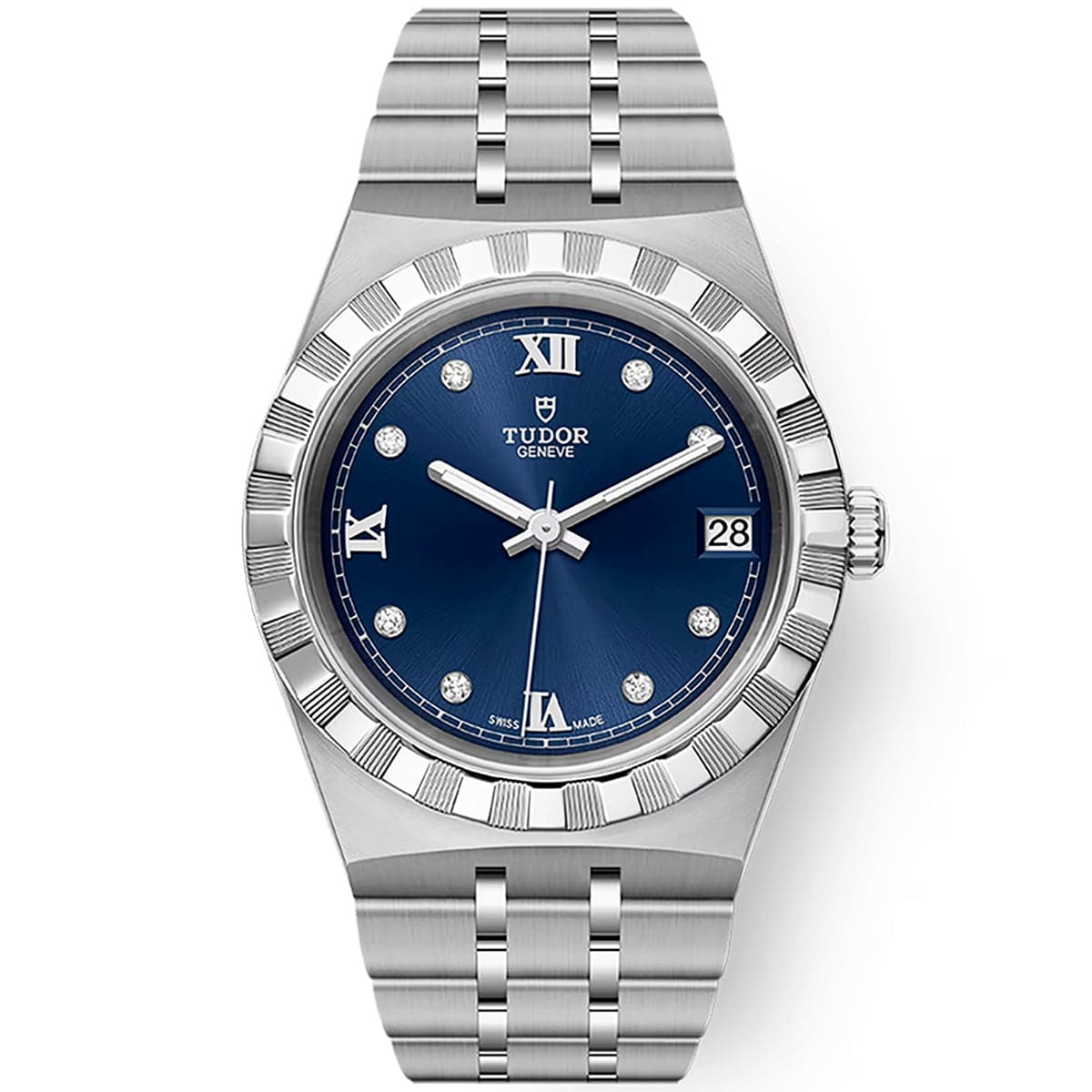 TUDOR Royal 34mm Blue Diamond Dial Ladies Bracelet Watch - Berry's Jewellers