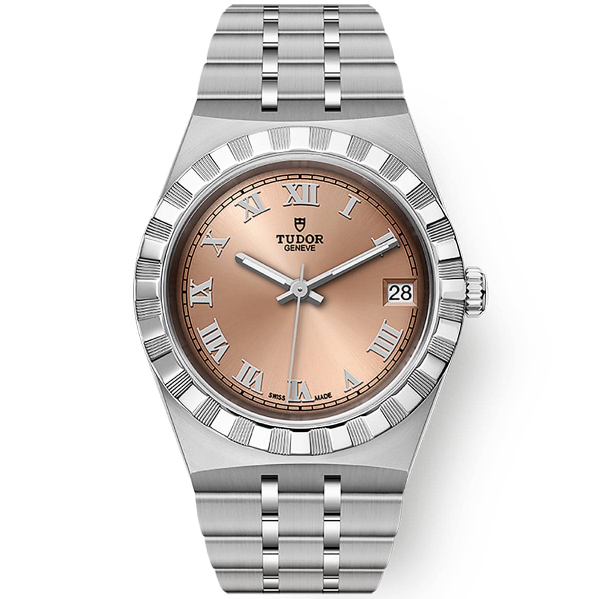 TUDOR Royal 34mm Salmon Roman Dial Ladies Bracelet Watch - Berry's Jewellers