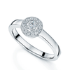 18ct White Gold Round Brilliant Cut Diamond Halo Ring