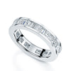 Platinum Princess And Baguette Cut Full Channel Set Eternity Ring