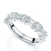 Platinum Emerald Cut Horizontal And Vertical Diamond Eternity Ring