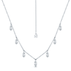 Nouveau Collection 18ct White Gold 1.00 Carat Diamond Drop Necklet