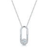 Berry's Verve Collection 18ct White Gold GIA Certificated Diamond Loop Pendant - Berry's Jewellers