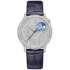 Vacheron Constantin Egerie Moon Phase 37mm 18ct White Gold Strap Watch - Berry's Jewellers