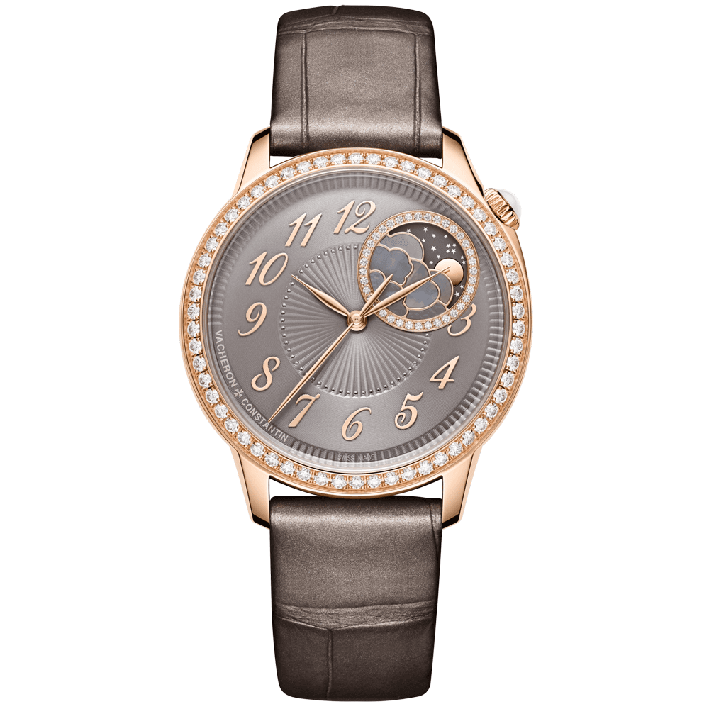 Vacheron Constantin Egerie Moonphase 18ct Pink Gold Automatic Strap Watch - Berry's Jewellers