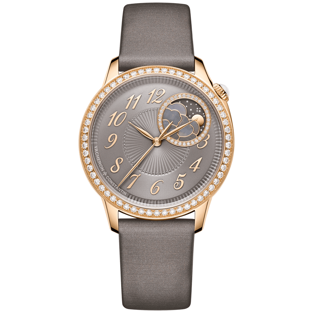 Vacheron Constantin Egerie Moonphase 18ct Pink Gold Automatic Strap Watch - Berry's Jewellers