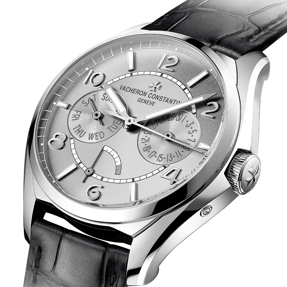 Vacheron Constantin Fiftysix Day-Date 40mm Steel Men's Automatic Leather Strap Watch - Berry's Jewellers