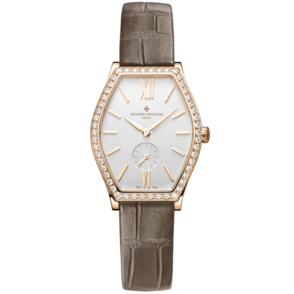 Malte Ladies Manual Wind 18ct Pink Gold Strap Watch