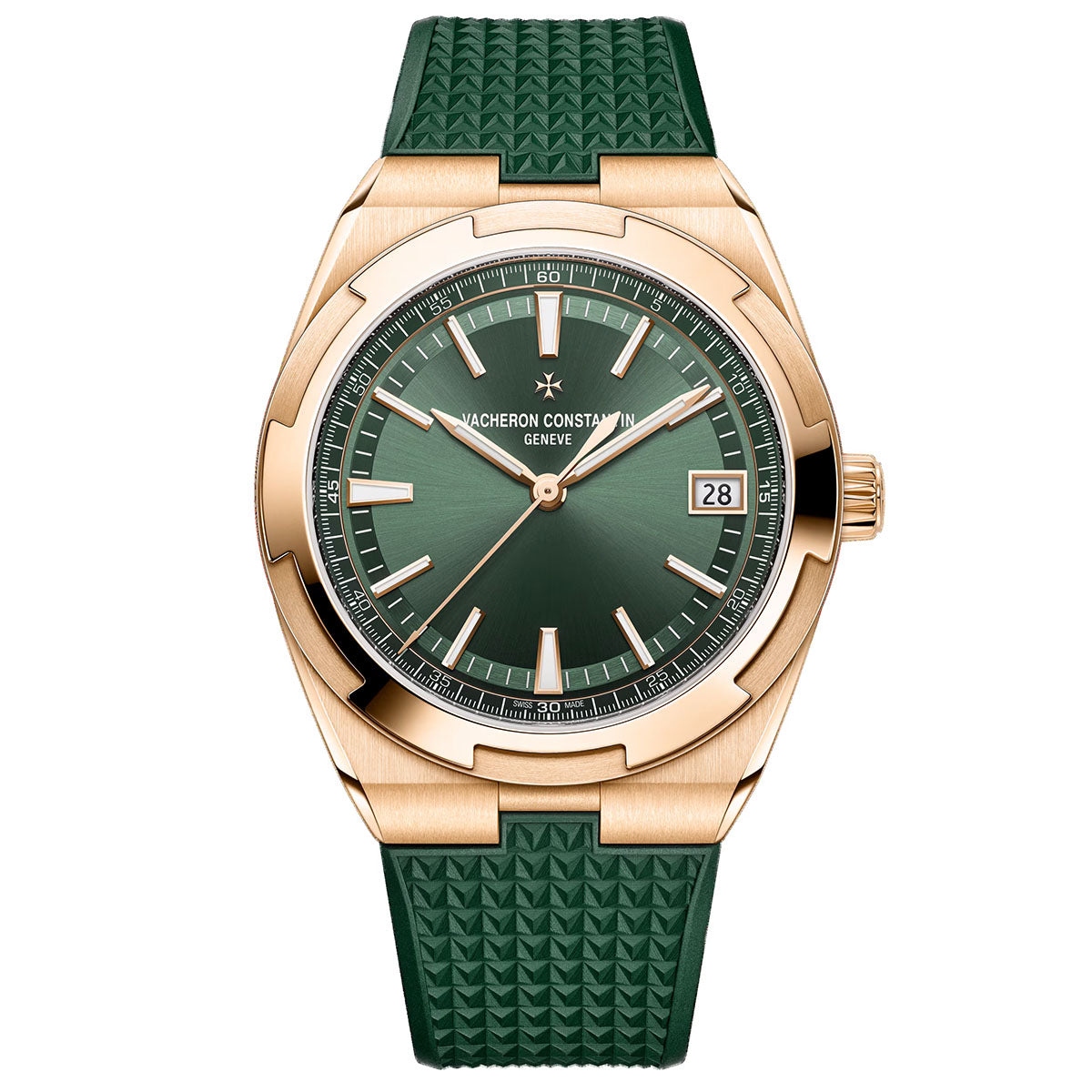 Vacheron Constantin Overseas 18ct Pink Gold Green Dial Automatic Men's Watch - Berry's Jewellers