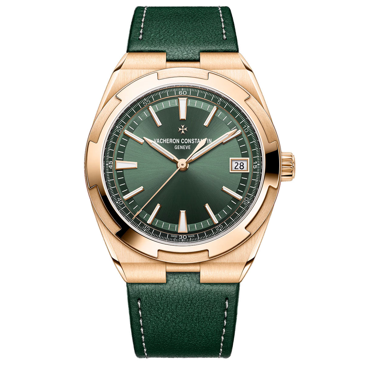 Vacheron Constantin Overseas 18ct Pink Gold Green Dial Automatic Men's Watch - Berry's Jewellers