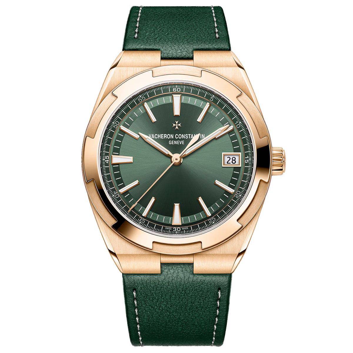 Overseas 18ct Pink Gold Green Dial Automatic Men's Watch