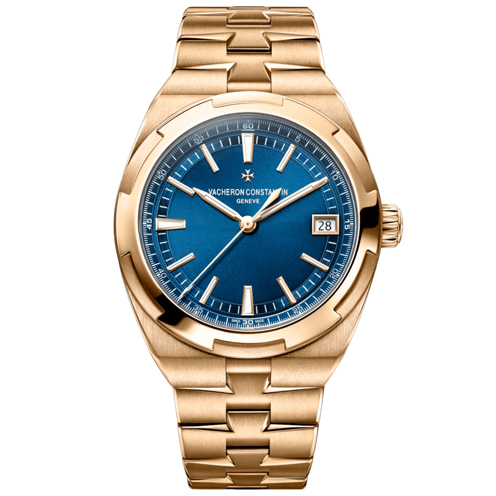 Vacheron Constantin Overseas 18ct Rose Gold Blue Dial Automatic Men's Watch - Berry's Jewellers