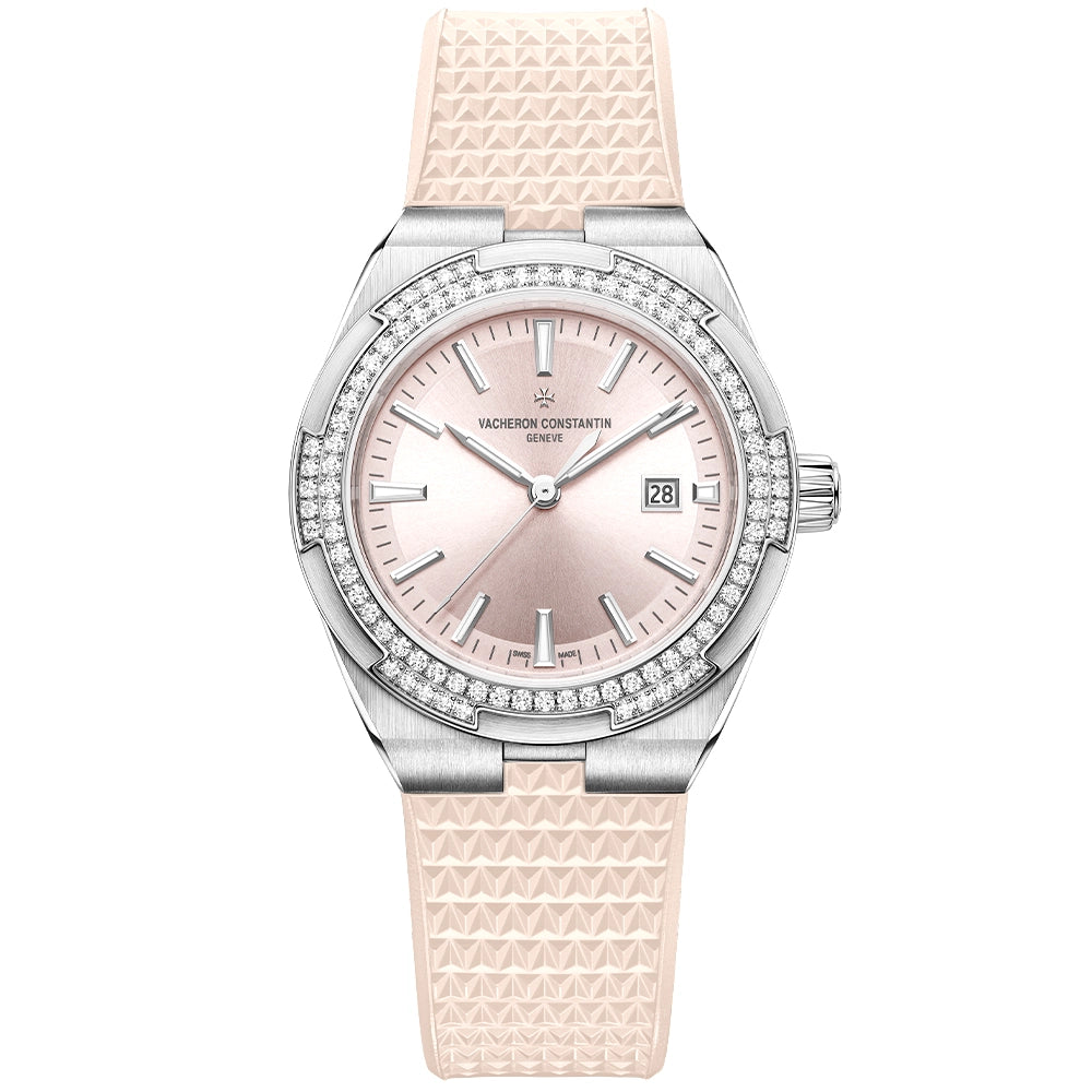 Vacheron Constantin Overseas Self-winding 35mm Steel Pink Dial Watch - Berry's Jewellers