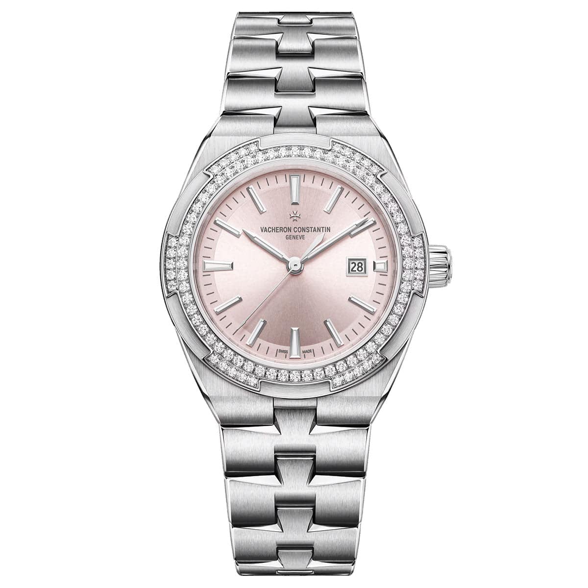 Overseas Self-winding 35mm Steel Pink Dial Watch