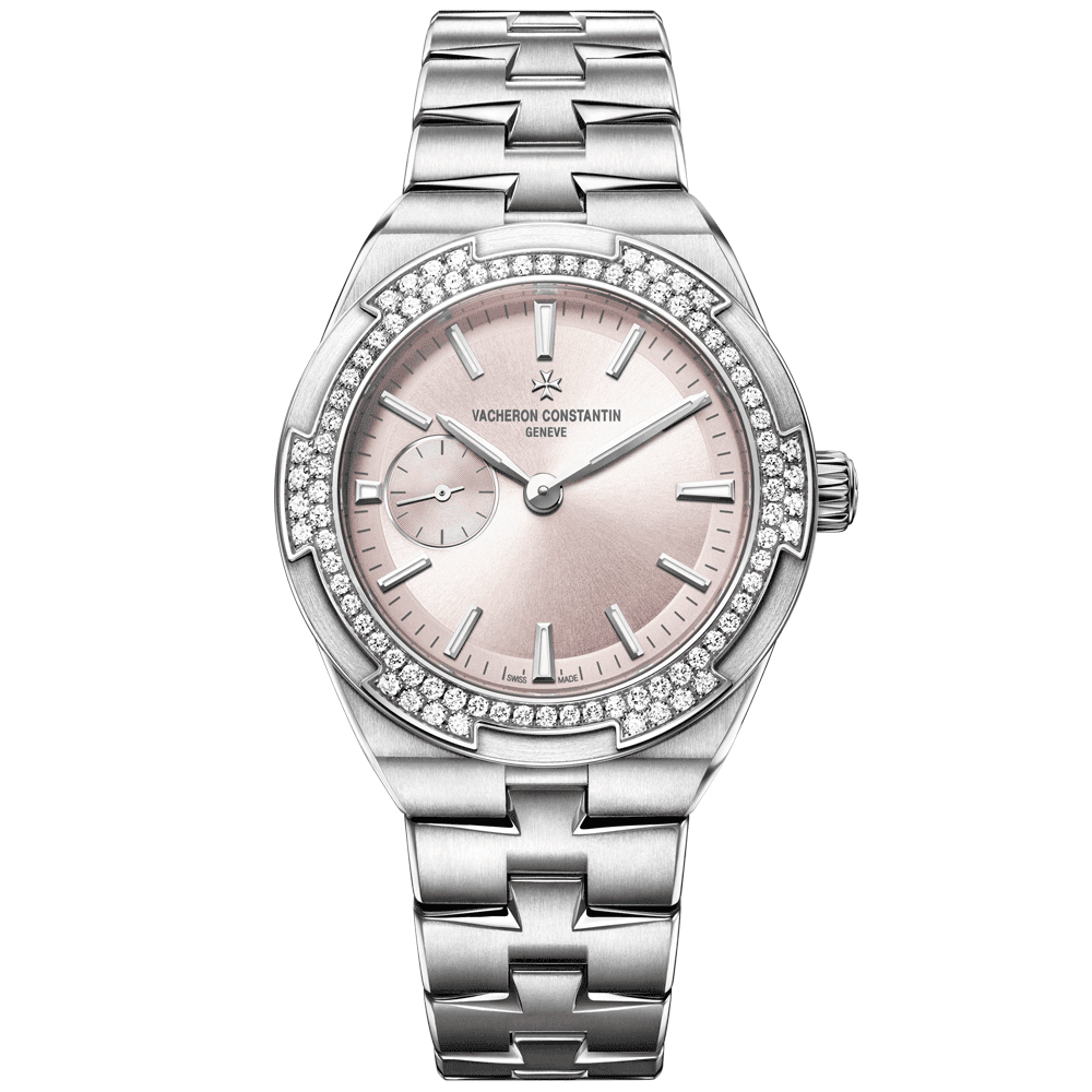 Vacheron Constantin Overseas Steel 37mm Automatic Diamond Set Bracelet Watch - Berry's Jewellers