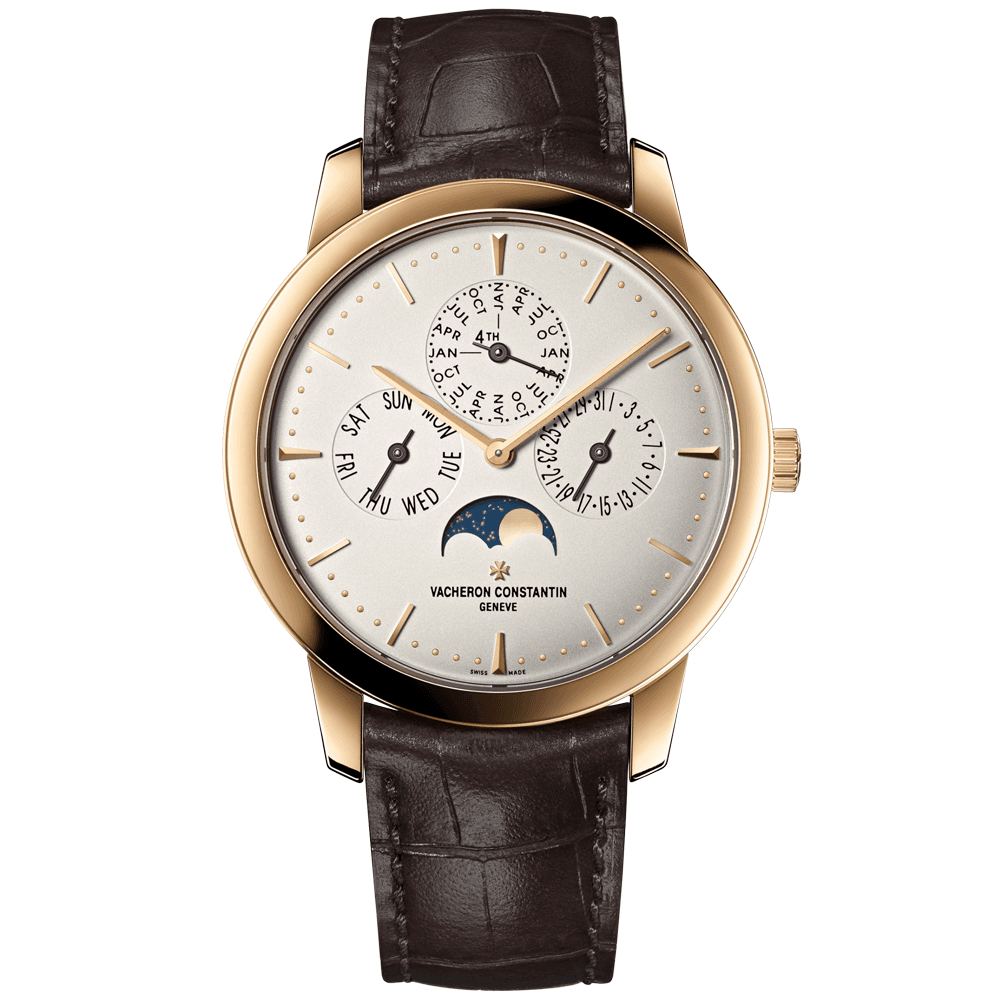 Patrimony Perpetual Calendar 18ct Pink Gold Strap Watch