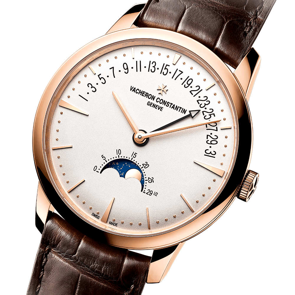 Vacheron Constantin Patrimony Retrograde Day-Date Moonphase 43mm 18ct Pink Gold Watch - Berry's Jewellers