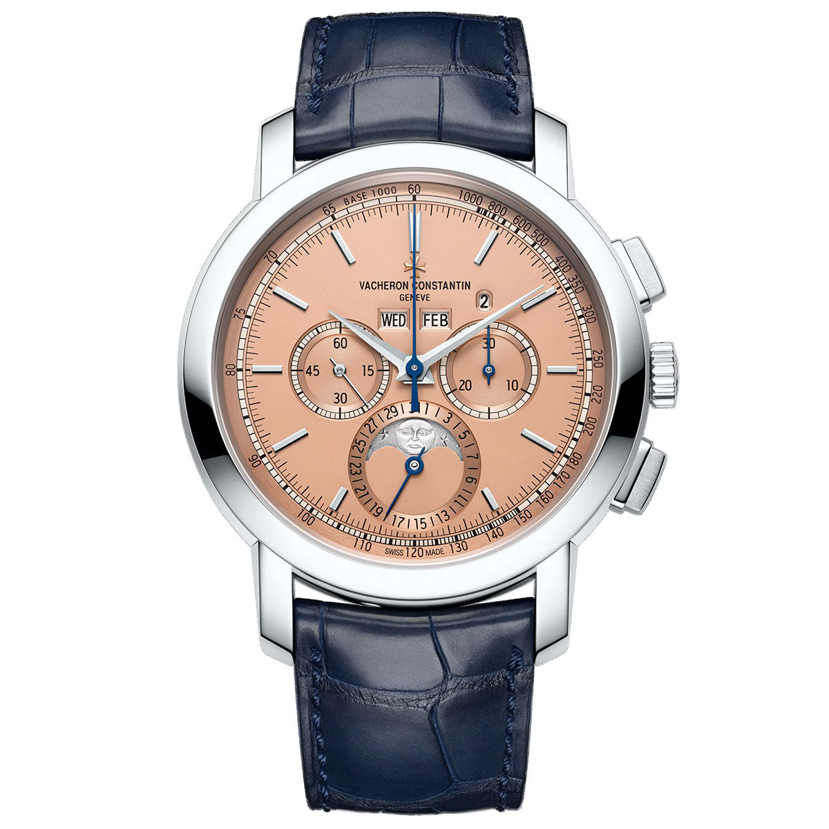 Traditionnelle 43mm Platinum Salmon Opaline Dial Manual-Wind Watch